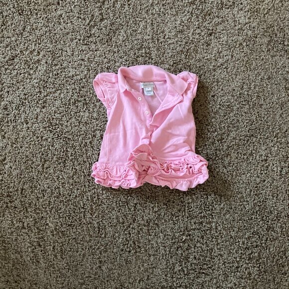 Ralph Lauren Other - Ralph Lauren pink ruffle polo dress sz 3 months